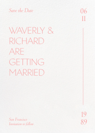 Linear Time - Save the Date by Paperless Post