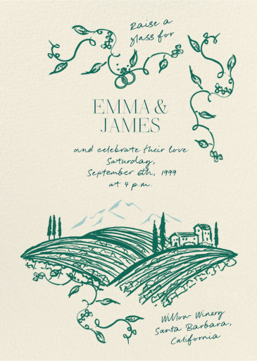 Winery Landscape - Invitation by Pulp Templates Co.