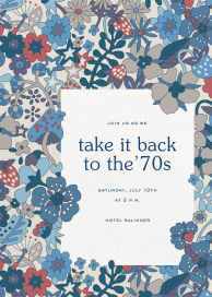 Retro Floral Pattern Invitation