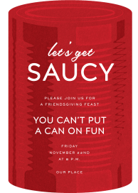 Canned Cranberry Sauce - Friendsgiving Invitation by Paperless Post