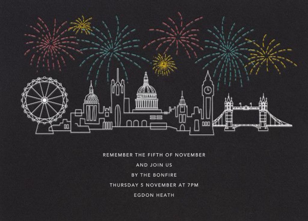 Lights Over London Invitation Send online instantly RSVP tracking