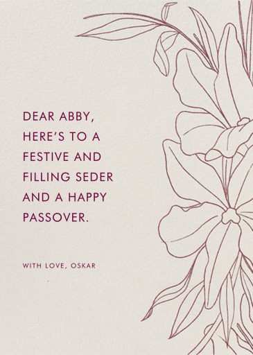 Aubrey - Passover Card by Paperless Post