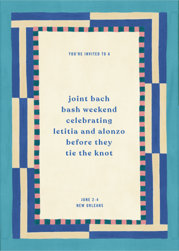 Milla - Bachelor/Bachelorette Party Invitation by Lisa Corti