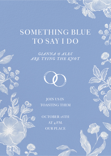 Something Blue Florals - Bridal Shower Invitation by Paperless Post