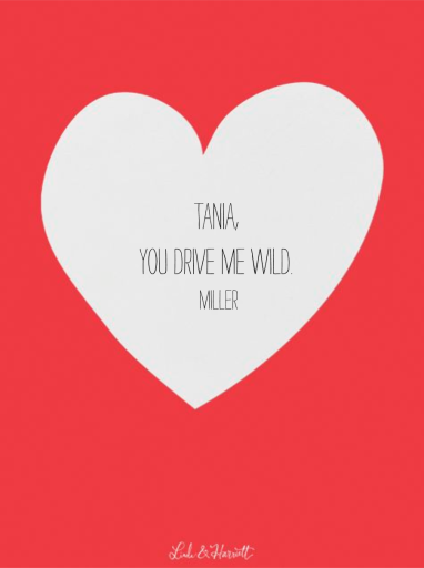 Hello Valentine Crosshatch by Linda and Harriett - Back