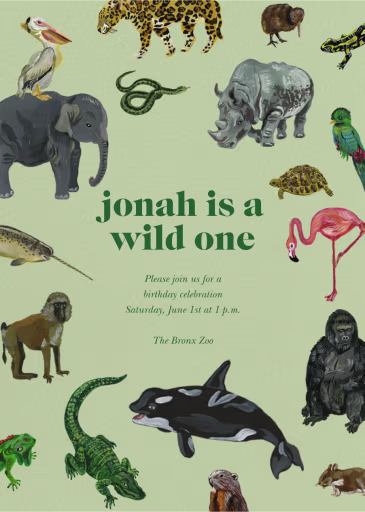 Wild One - Birthday Invitation by Nathalie Lété