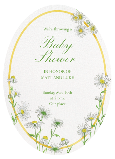 Blooming Daisies - Baby Shower Invitation by Clementina Sketchbook
