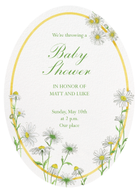 Blooming Daisies - Baby Shower Invitation by Clementina Sketchbook