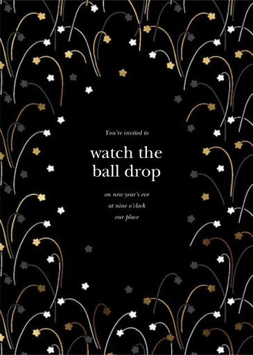 Long Stems - New Year's Eve Invitation by kate spade new york