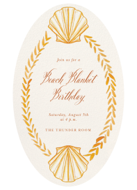 Golden Hour Shells - Birthday Invitation by Ten Story Stationery