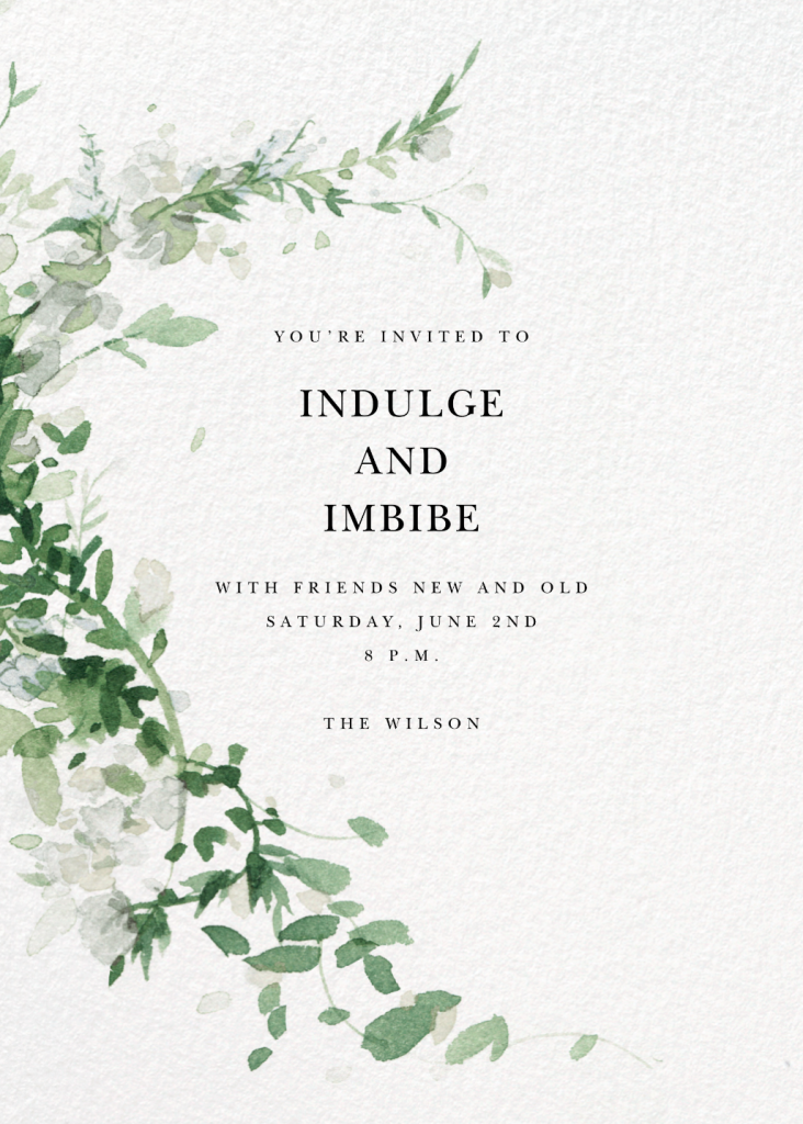 Watercolor Floral Garland - Invitation by Paperless Post