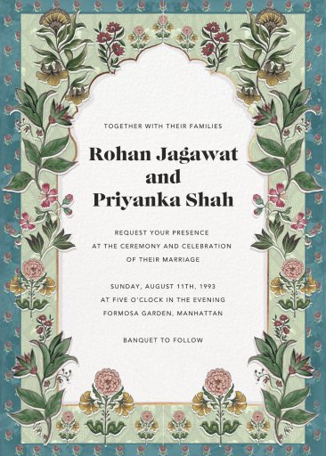 Botanical Arch - Wedding Invitation by Anita Dongre