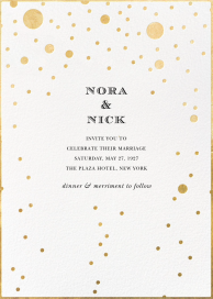 Gold Bubbles - Wedding Invitation by kate spade new york