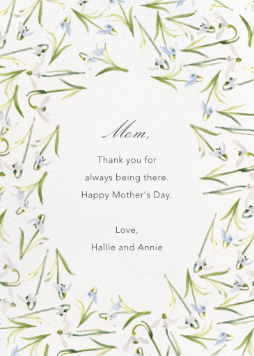 Snowdrop - Mother's Day Card by Paperless Post