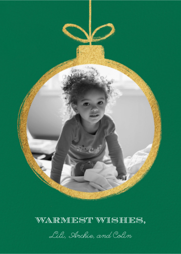 Gold Ornament - Holiday Card by Paperless Post
