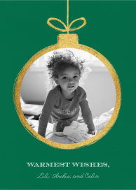 Gold Ornament - Christmas Card by Paperless Post