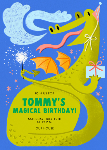 Magical Dragon - Birthday Invitation by Hello!Lucky