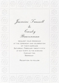 Impressed Flowers - Wedding Invitation by Paperless Post
