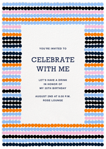 Dotted Stripes - Birthday Invitation by Marimekko