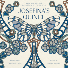 Blooming Wings - Quinceañera Invitation by Liberty