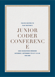 Bold Line (Tall) - Conference Invitation by The Indigo Bunting