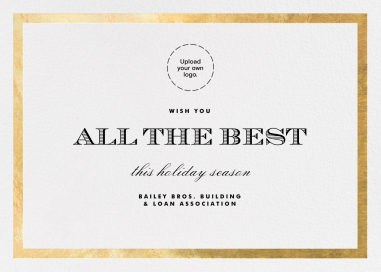 Foiled Frame Non-Photo - Holiday Card by Paperless Post