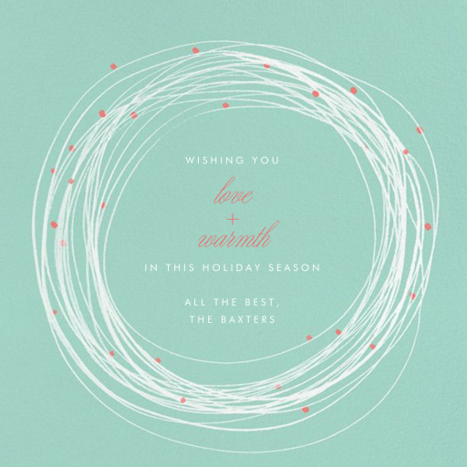 Winter Wreath - Holiday Card by Paperless Post - Back