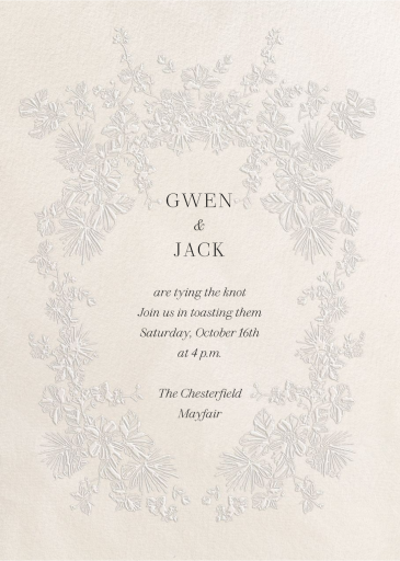 First Frost - Bridal Shower Invitation by  Monique Lhuillier