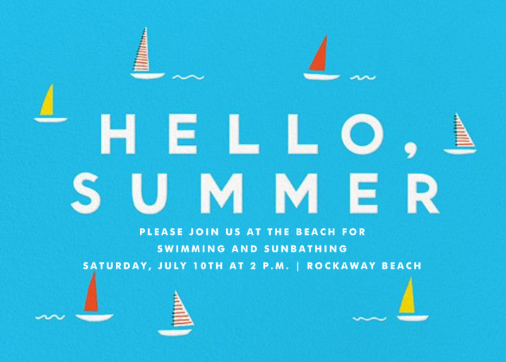Let's Go Sailing - Summer Party Invitation by The Indigo Bunting