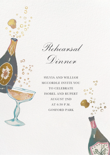 Busy Gettin' Fizzy - Rehearsal Dinner Invitation by Happy Menocal