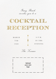 Striped Lettering (Customizable Template) - Cocktail Party Invitation by Paperless Post