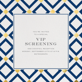 Gold Diamond Tile - Viewing Party Invitation by Jonathan Adler