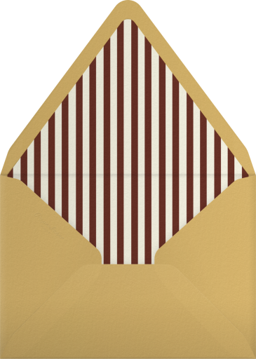 Retro Striped Oval Invitation Envelope