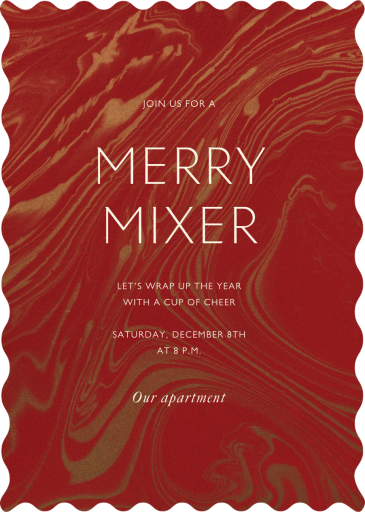 Marble Mirage - Christmas Party Invitation by Paperless Post
