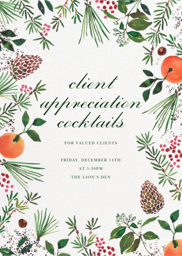 Holiday Market (Tall) - Cocktail Party Invitation by Happy Menocal