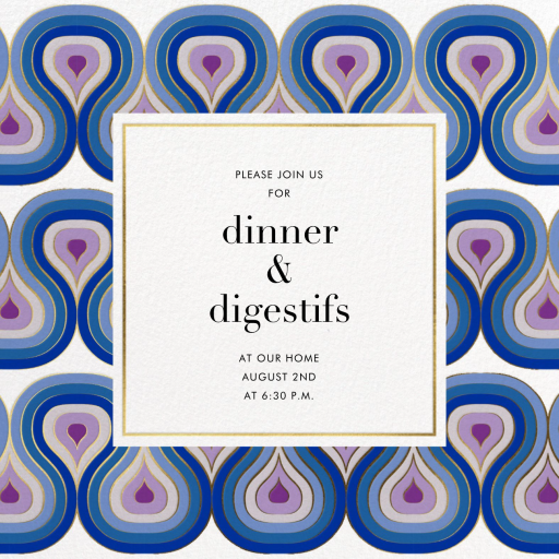 Peacocking - Party Invitation by Jonathan Adler