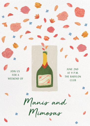 Champagne Petals - Bachelorette Party Invitation by Paperless Post