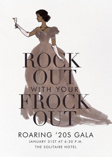 Frocks Out - Fundraiser Invitation by Derek Blasberg