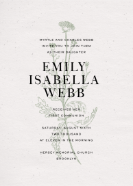 Fine Dandelion - First Communion Invitation by Paperless Post