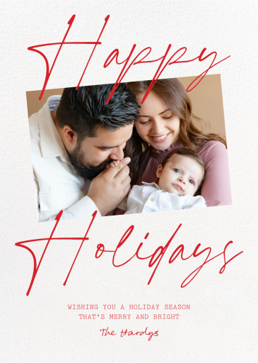 Photo and Script - Holiday Card by Paperless Post