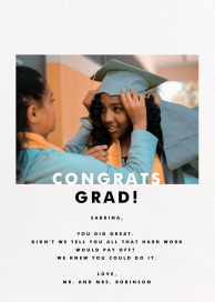 Tall Horizontal (Photo) - Graduation Card by Paperless Post
