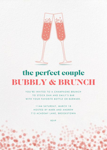 Double Bubble - Wedding Brunch Invitation by Crate & Barrel