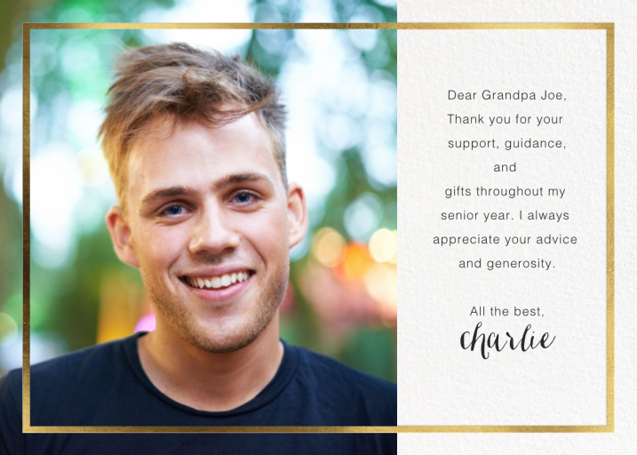 Simple Gold Border (Photo) by Paperless Post