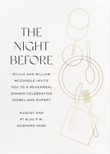 All Set - Rehearsal Dinner Invitation by Paperless Post