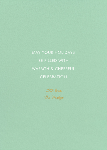 Winter Walkies - Greeting Card by Carolyn Suzuki Studio - Back