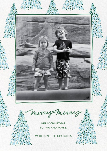 Fir Forest Frame - Holiday Card by Linda and Harriett