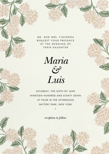Framed Hydrangea - Wedding Invitation by Rifle Paper Co.