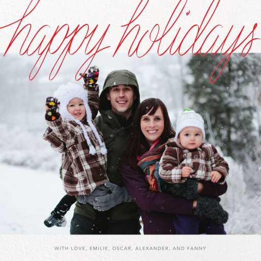 Photo Holiday Script Card