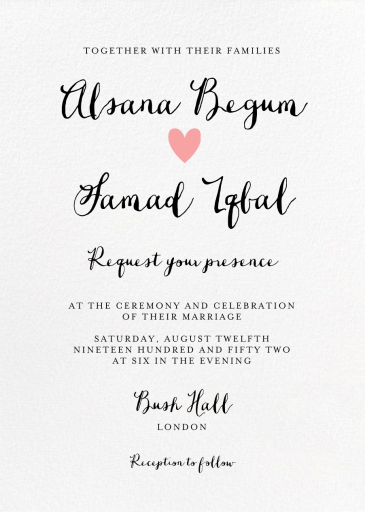 Coeur - Wedding Invitation by Paperless Post