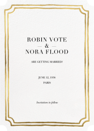 Double Border Indented Corners - Save the Date by Sugar Paper